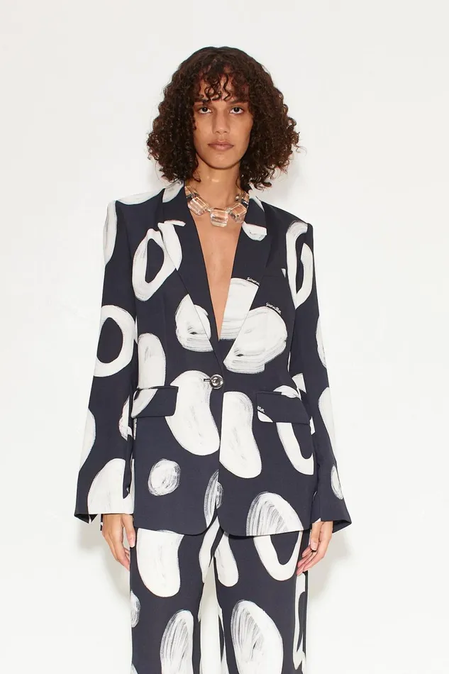 Simon Miller Sets Women Lennox Crepe Jacket In Painted Dot
