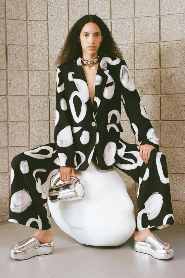 Simon Miller Sets Women Lennox Crepe Jacket In Painted Dot Simon Miller Sets Women Lennox Crepe Jacket In Painted Dot