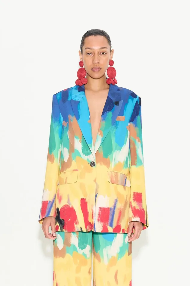Simon Miller Sets Women Lennox Crepe Jacket In Palette Print
