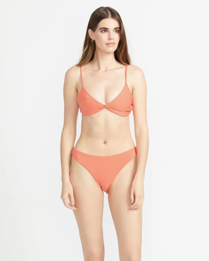 Simply Seamless Skimpy Bikini Bottom 8211 Electric Coral Womens Volcom Swim