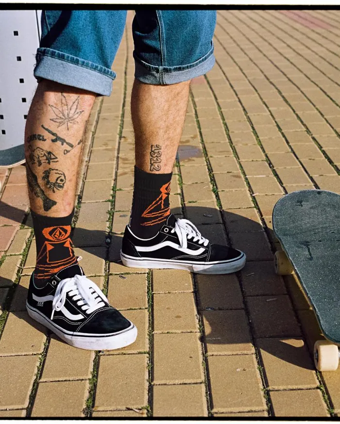 Skate Vitals Remy Stratton Socks 8211 Black Mens Volcom Socks