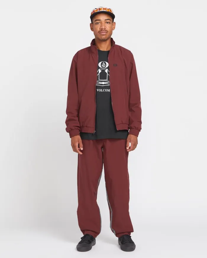 Skate Vitals Remy Stratton Track Jacket 8211 Merlot Mens Volcom Jackets