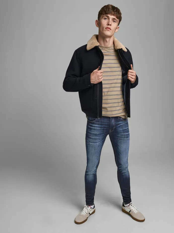 Skinny Jeans JACK and JONES Mens LIAM ORIGINAL JOS 991 SKINNY FIT JEANS Blue Blue Denim