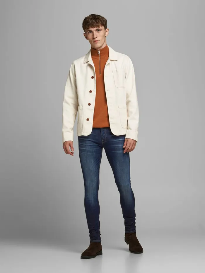 Skinny Jeans JACK and JONES Mens TOM ORIGINAL JOS 991 SKINNY FIT JEANS Blue Blue Denim