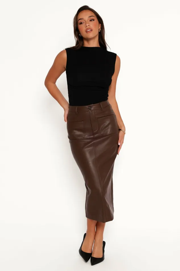 Skirts Petal and Pup Women Colby Midi Skirt Brown
