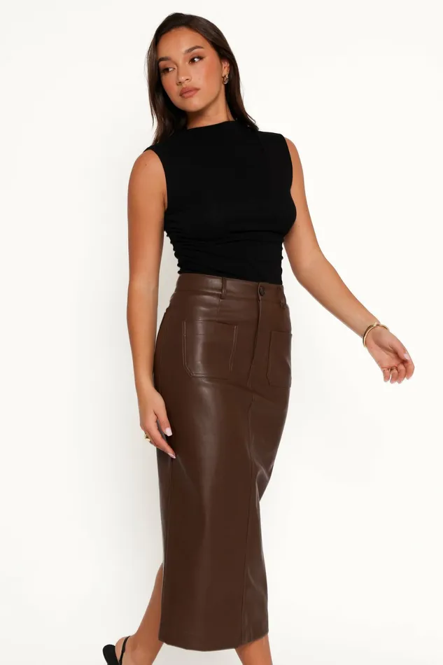 Skirts Petal and Pup Women Colby Midi Skirt Brown