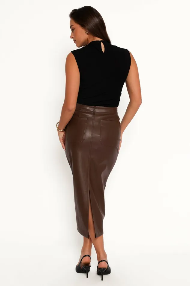 Skirts Petal and Pup Women Colby Midi Skirt Brown