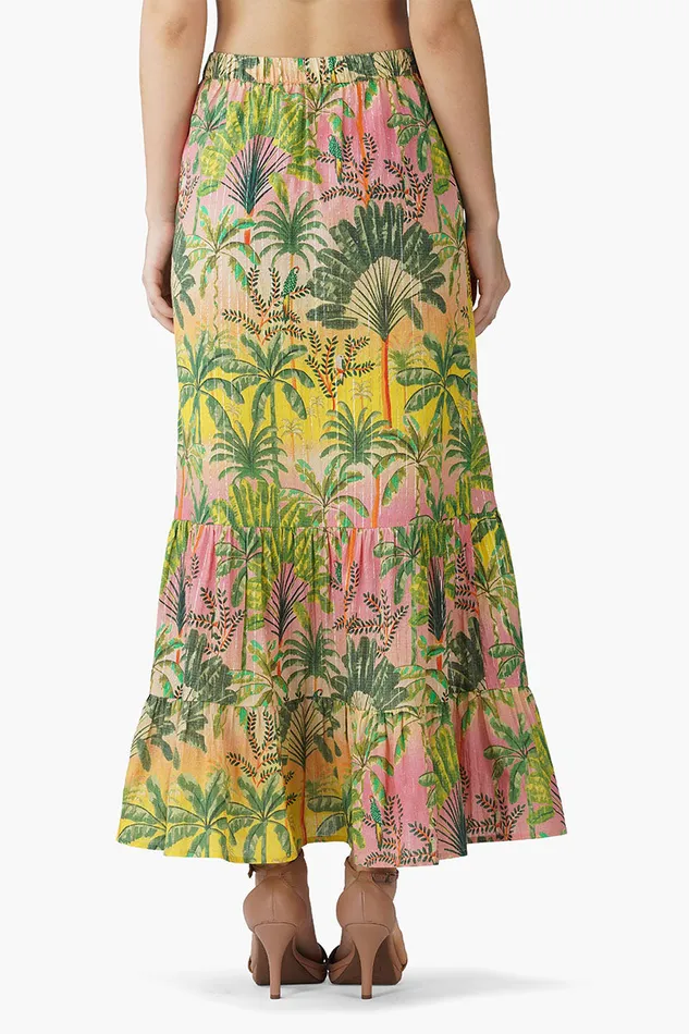 Skirts Women America and Beyond Endless Summer Printed Tiered Skirt