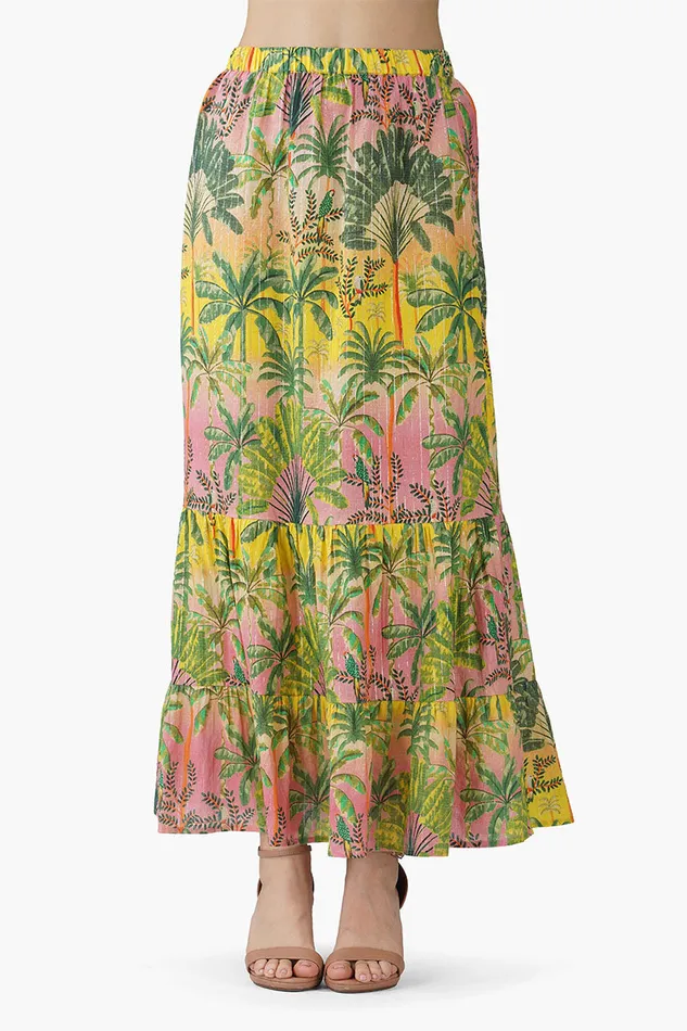 Skirts Women America and Beyond Endless Summer Printed Tiered Skirt