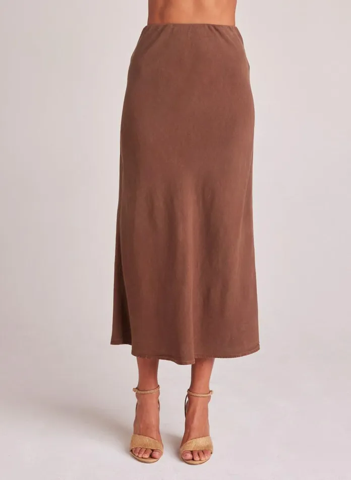 Skirts Women Bella Dahl Bias Midi Skirt 8211 Botanical Brown Skirts Women Bella Dahl Bias Midi Skirt 8211 Botanical Brown