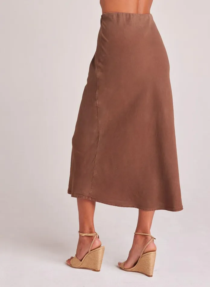 Skirts Women Bella Dahl Bias Midi Skirt 8211 Botanical Brown Skirts Women Bella Dahl Bias Midi Skirt 8211 Botanical Brown