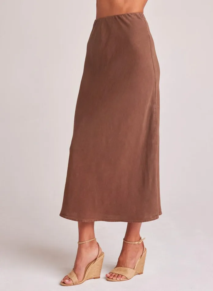 Skirts Women Bella Dahl Bias Midi Skirt 8211 Botanical Brown Skirts Women Bella Dahl Bias Midi Skirt 8211 Botanical Brown