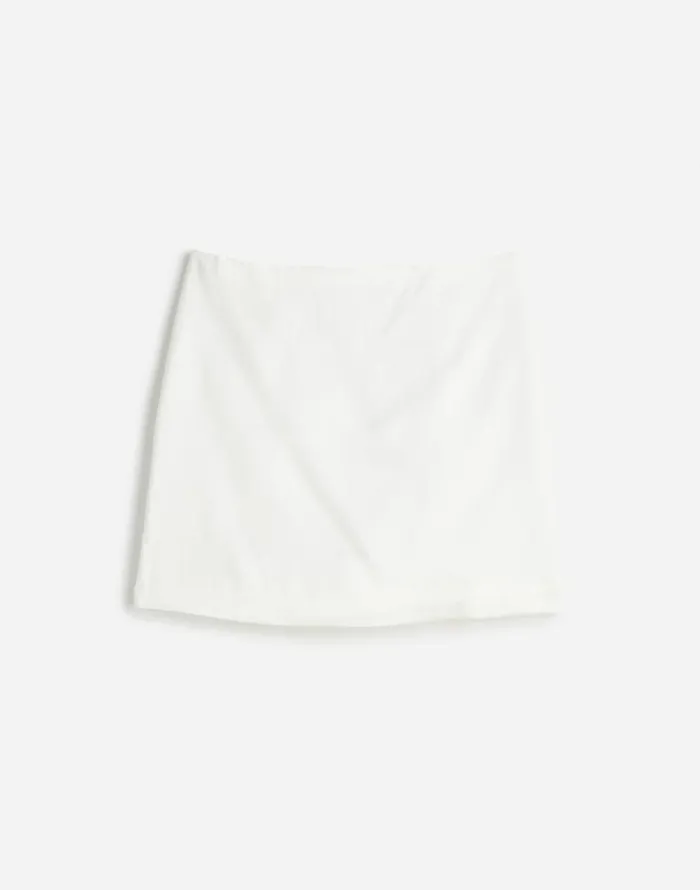 Skirts Women Madewell Satin Mini Skirt Winter White