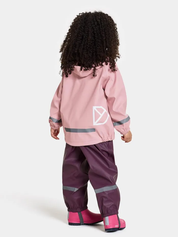Slaskeman Kids039 Set Galon Soft Pink Kids Didriksons Unlined Rain Set