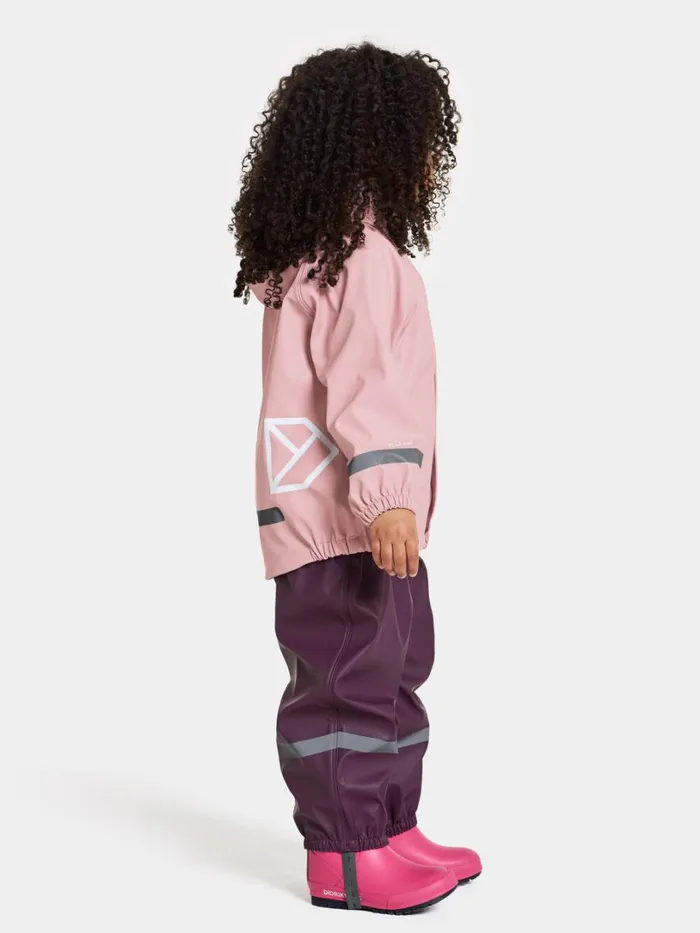 Slaskeman Kids039 Set Galon Soft Pink Kids Didriksons Unlined Rain Set