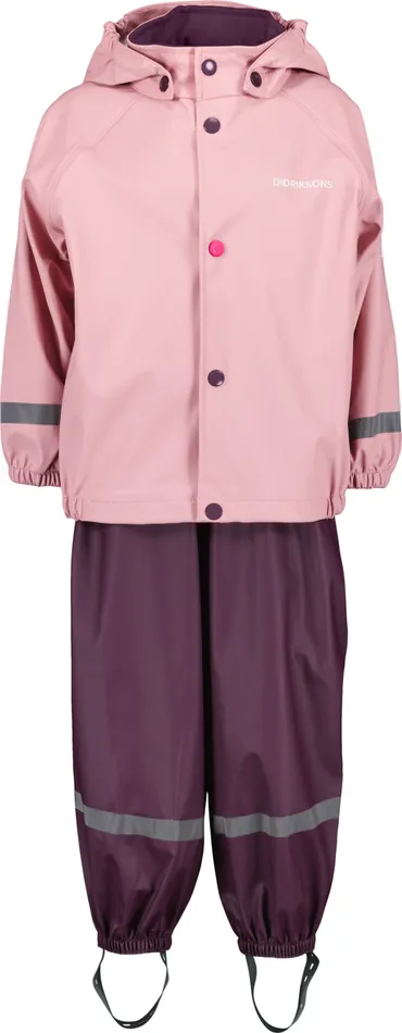 Slaskeman Kids039 Set Galon Soft Pink Kids Didriksons Unlined Rain Set