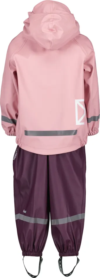Slaskeman Kids039 Set Galon Soft Pink Kids Didriksons Unlined Rain Set
