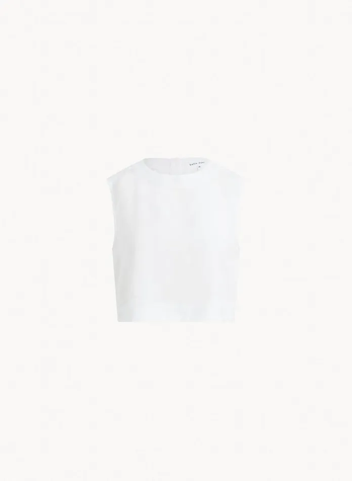 Sleeveless Women Bella Dahl Boxy Button Back Top 8211 White