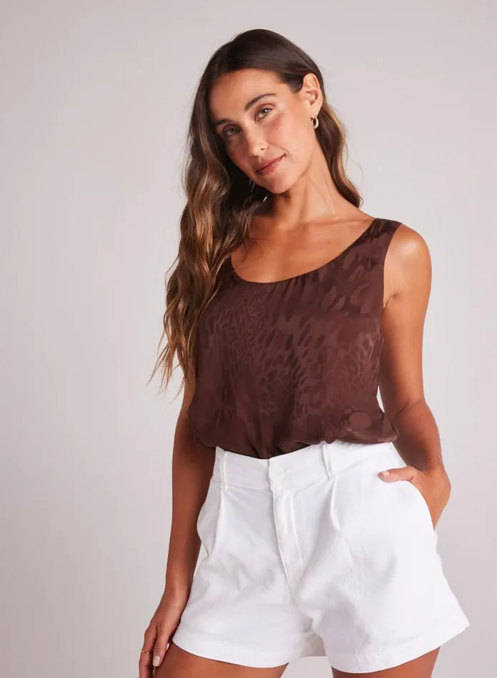 Sleeveless Women Bella Dahl Scoop Neck Tank 8211 Cafu00e9 Noir