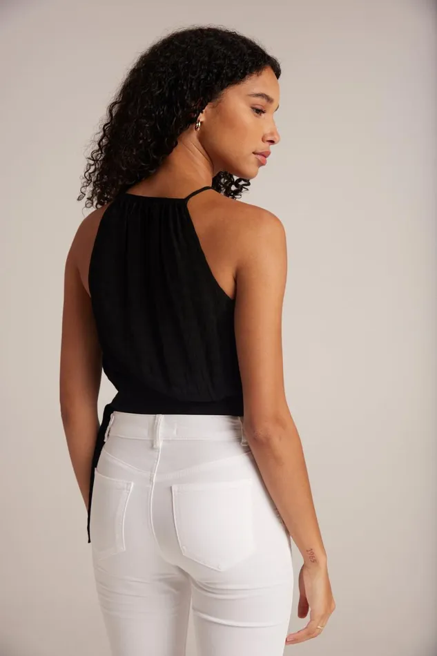 Sleeveless Women Bella Dahl Side Tie Button Halter 8211 Black Sleeveless Women Bella Dahl Side Tie Button Halter 8211 Black