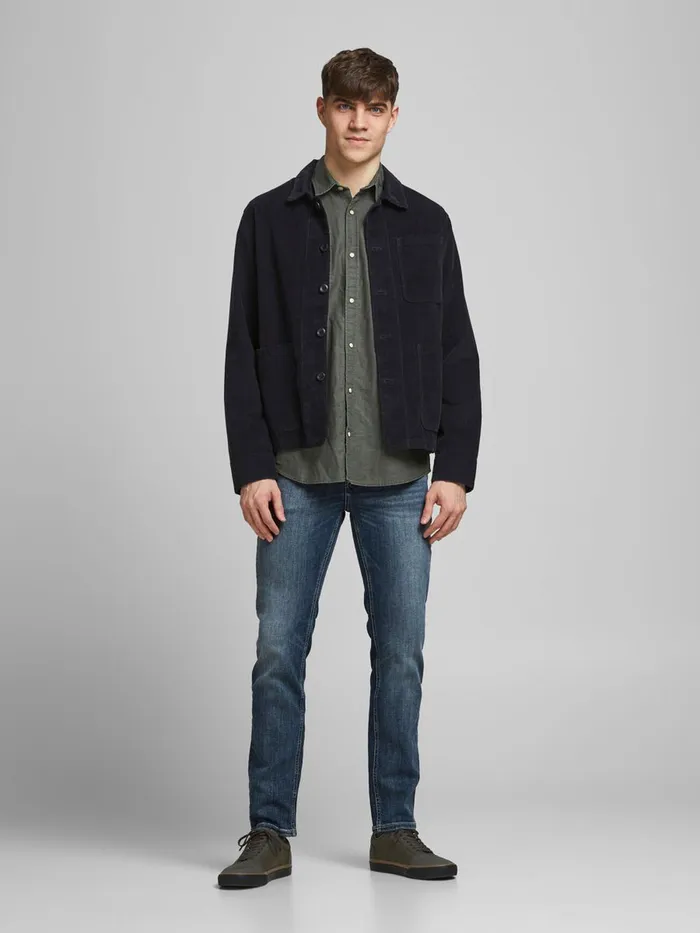 Slim and Straight Jeans JACK and JONES Mens TIM ORIGINAL AM 620 SLIMSTRAIGHT FIT JEANS Blue Blue Denim