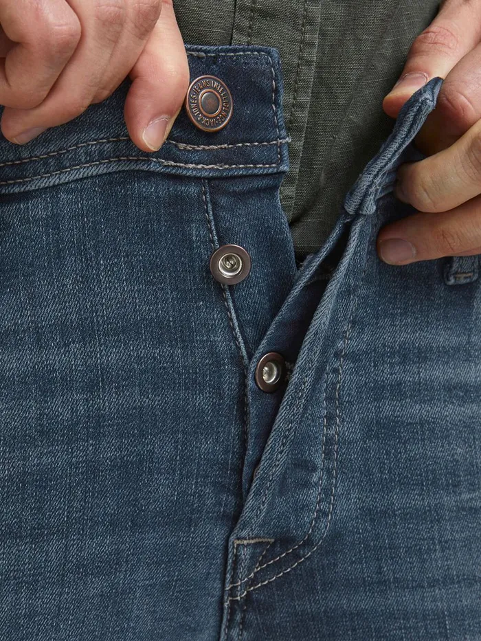 Slim and Straight Jeans JACK and JONES Mens TIM ORIGINAL AM 620 SLIMSTRAIGHT FIT JEANS Blue Blue Denim