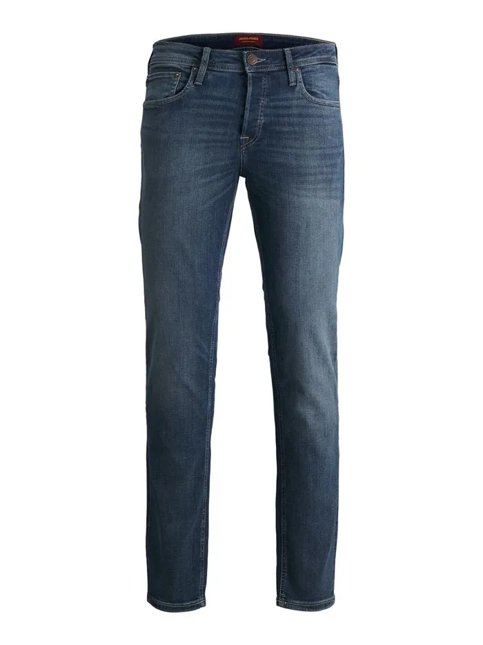 Slim and Straight Jeans JACK and JONES Mens TIM ORIGINAL AM 620 SLIMSTRAIGHT FIT JEANS Blue Blue Denim