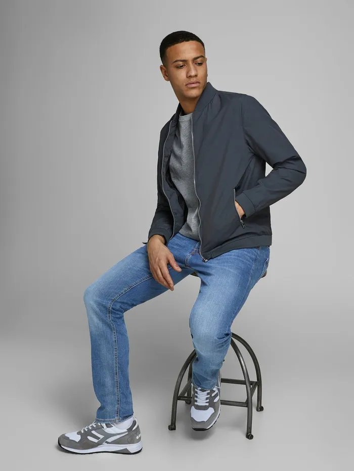 Slim and Straight Jeans JACK and JONES Mens TIM ORIGINAL AM 781 50SPS SLIMSTRAIGHT FIT JEANS Blue Blue Denim