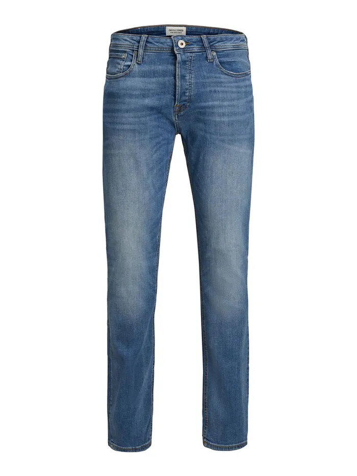 Slim and Straight Jeans JACK and JONES Mens TIM ORIGINAL AM 781 50SPS SLIMSTRAIGHT FIT JEANS Blue Blue Denim