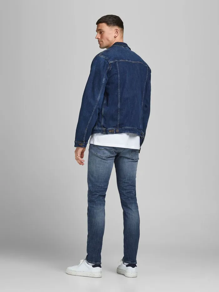 Slim and Straight Jeans JACK and JONES Mens TIM VINTAGE CJ 336 SLIMSTRAIGHT FIT JEANS Blue Blue Denim