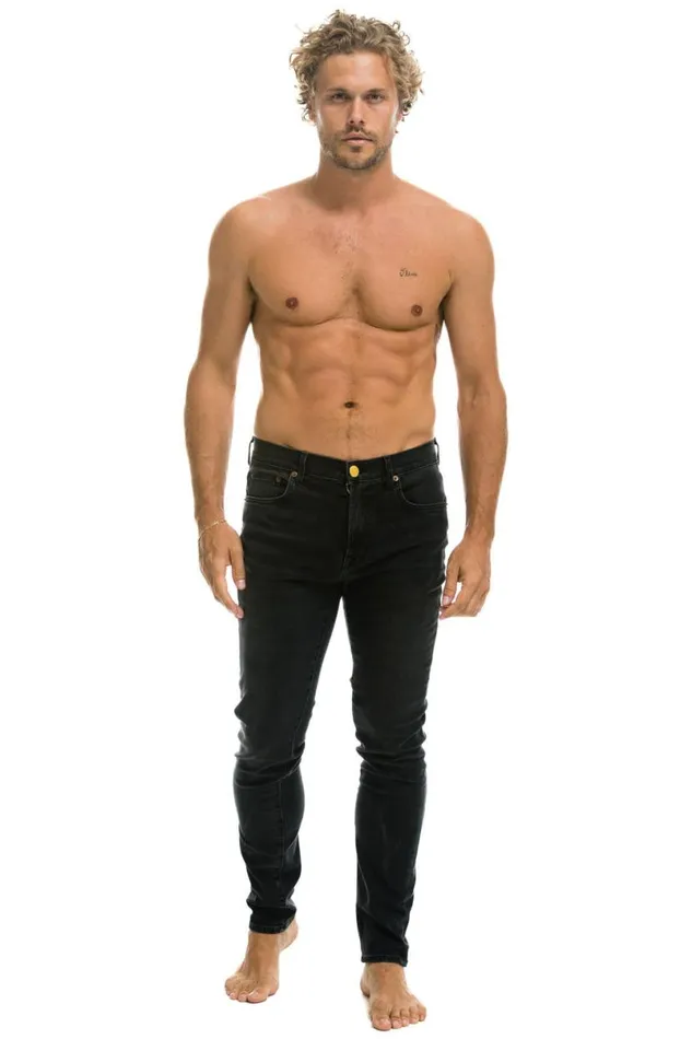 Slim Fit Surfer Denim Jean 8211 Vintage Black WomenMen Aviator Nation Denim