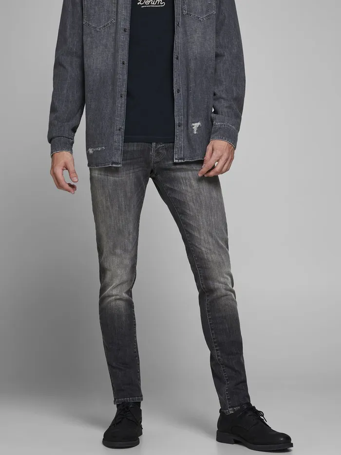 Slim Jeans JACK and JONES Mens GLENN FOX AGI 304 50SPS SLIM FIT JEANS Grey Black Denim Slim Jeans JACK and JONES Mens GLENN FOX AGI 304 50SPS SLIM FIT JEANS Grey Black Denim