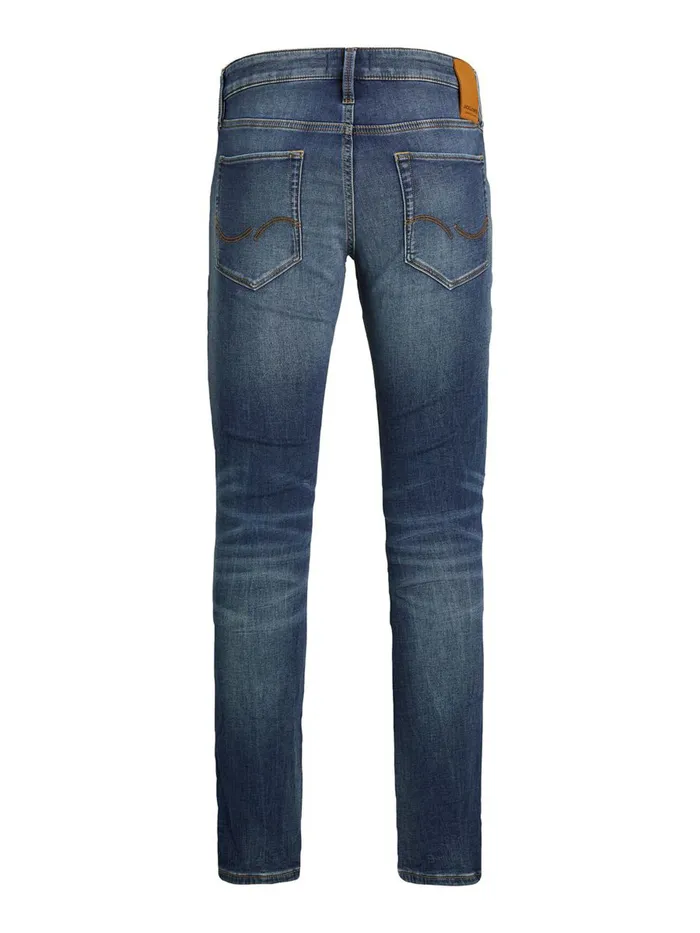 Slim Jeans JACK and JONES Mens GLENN ICON GE 176 INDIGO KNIT SLIM FIT JEANS Blue Blue Denim