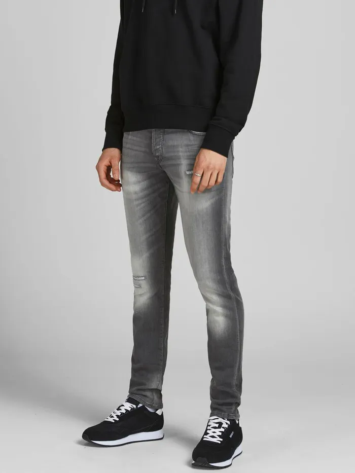 Slim Jeans JACK and JONES Mens GLENN ICON GE 376 INDIGO KNIT SLIM FIT JEANS Grey Grey Denim Slim Jeans JACK and JONES Mens GLENN ICON GE 376 INDIGO KNIT SLIM FIT JEANS Grey Grey Denim