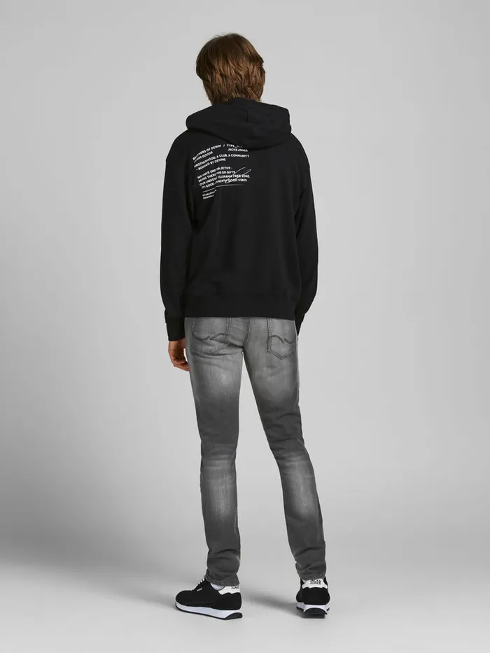 Slim Jeans JACK and JONES Mens GLENN ICON GE 376 INDIGO KNIT SLIM FIT JEANS Grey Grey Denim