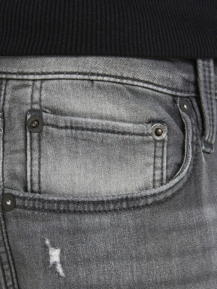 Slim Jeans JACK and JONES Mens GLENN ICON GE 376 INDIGO KNIT SLIM FIT JEANS Grey Grey Denim