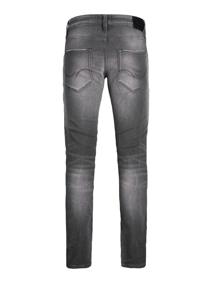Slim Jeans JACK and JONES Mens GLENN ICON GE 376 INDIGO KNIT SLIM FIT JEANS Grey Grey Denim