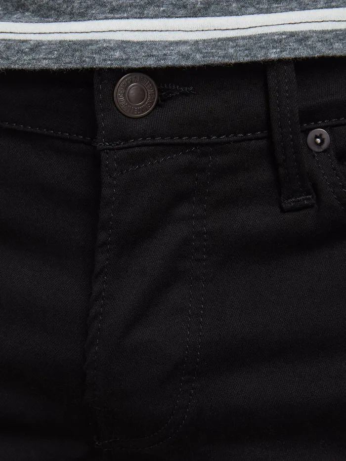 Slim Jeans JACK and JONES Mens GLENN ICON JJ 177 50SPS SLIM FIT JEANS Black Black Denim