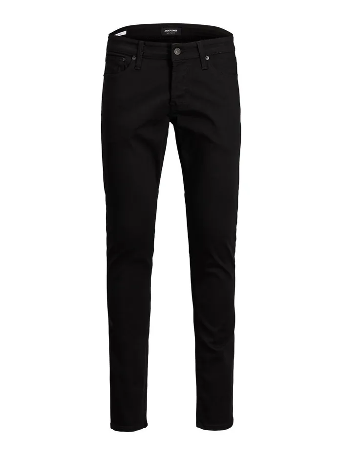 Slim Jeans JACK and JONES Mens GLENN ICON JJ 177 50SPS SLIM FIT JEANS Black Black Denim