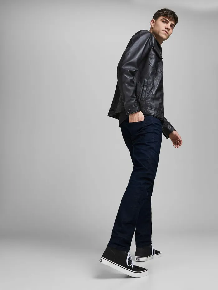 Slim Jeans JACK and JONES Mens GLENN KOBE JJ 462 SLIM FIT JEANS Blue Blue Denim
