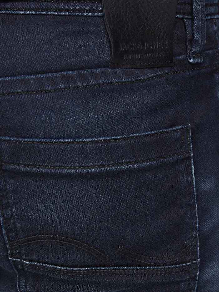 Slim Jeans JACK and JONES Mens GLENN LEON GE 071 INDIGO KNIT SLIM FIT JEANS Blue Blue Denim