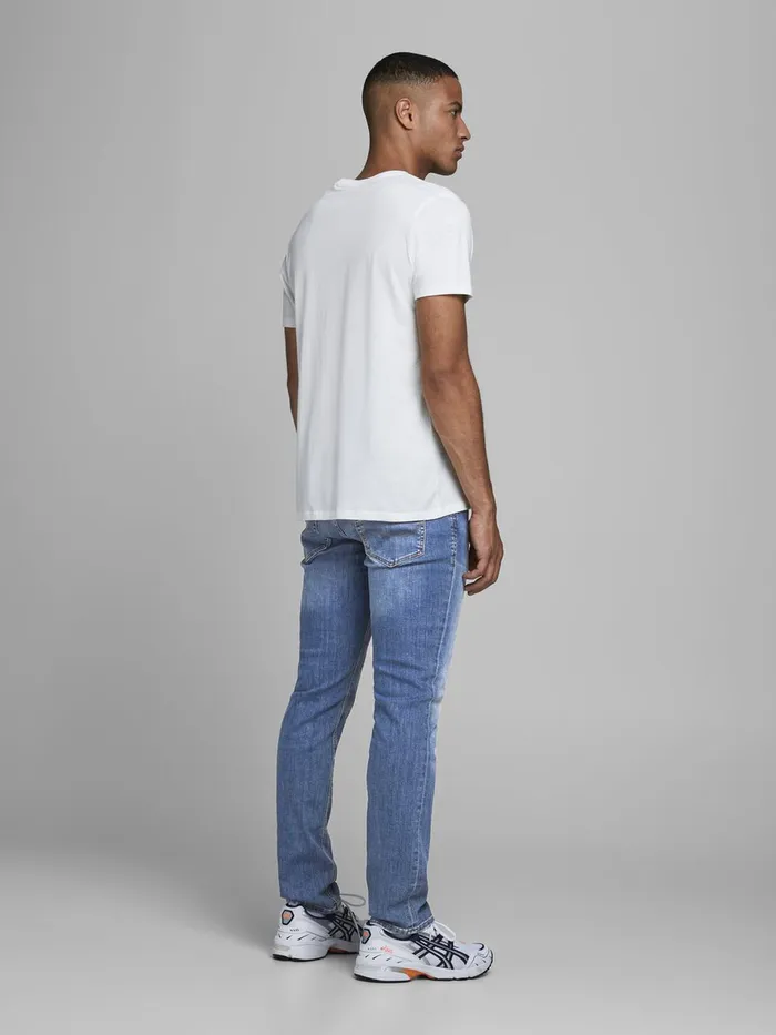 Slim Jeans JACK and JONES Mens GLENN ORIGINAL AM 815 SLIM FIT JEANS Blue Blue Denim
