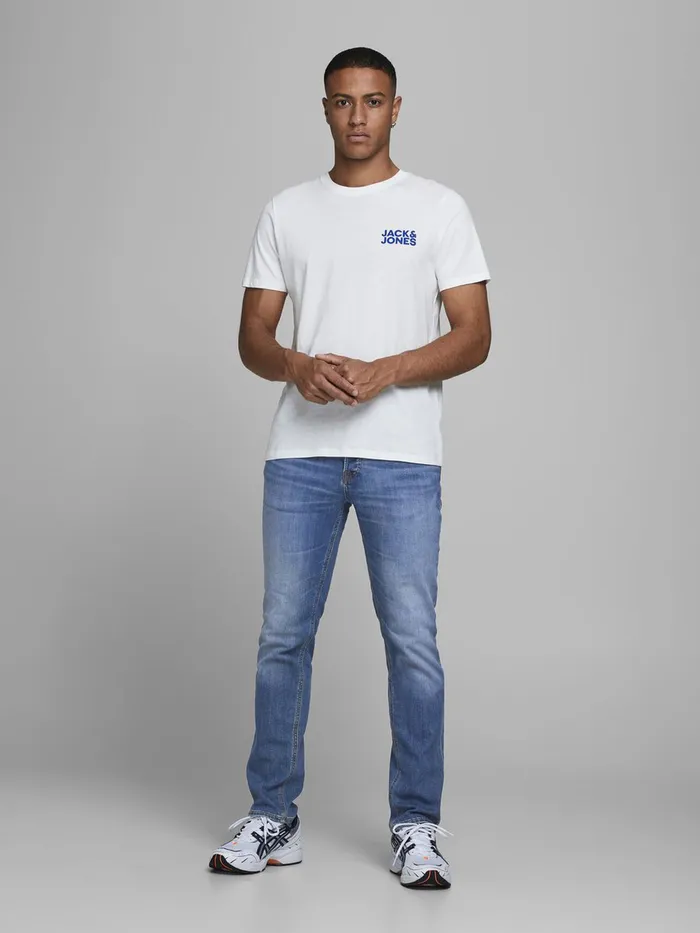 Slim Jeans JACK and JONES Mens GLENN ORIGINAL AM 815 SLIM FIT JEANS Blue Blue Denim
