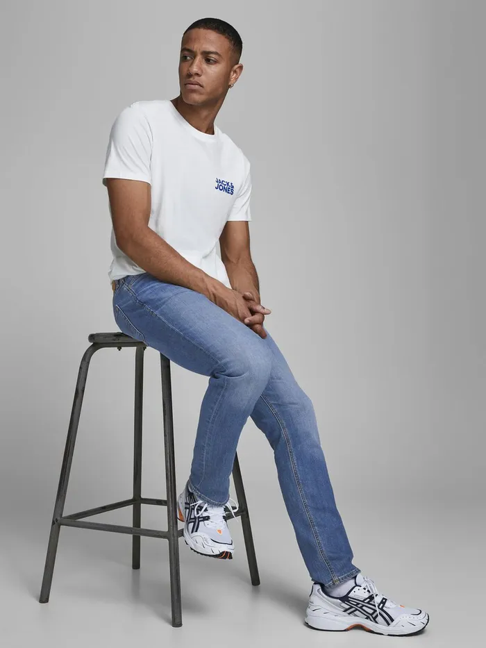 Slim Jeans JACK and JONES Mens GLENN ORIGINAL AM 815 SLIM FIT JEANS Blue Blue Denim