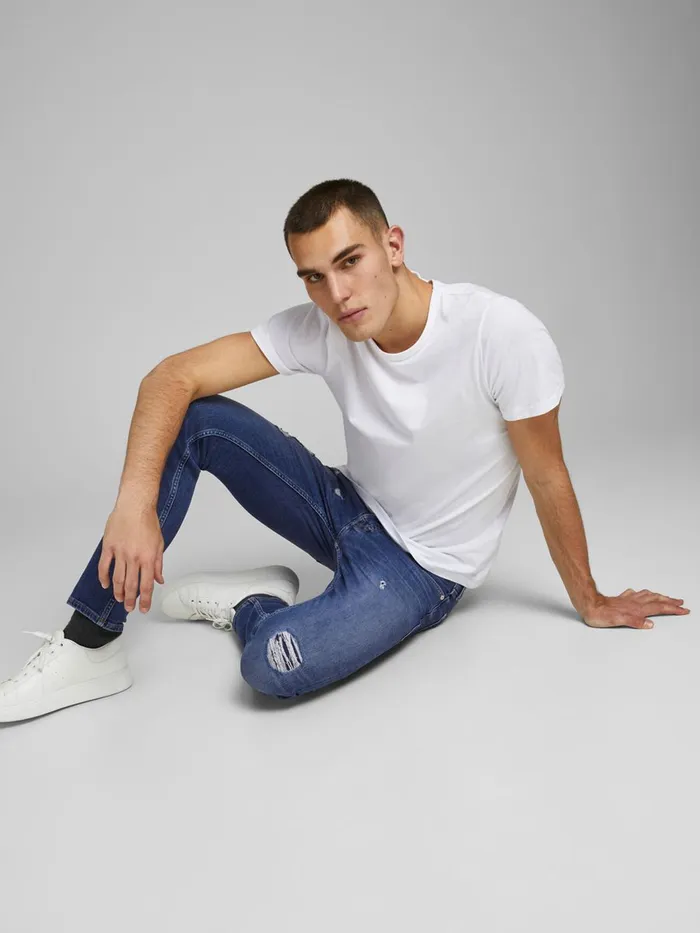 Slim Jeans JACK and JONES Mens GLENN ORIGINAL CJ 929 SLIM FIT JEANS Blue Blue Denim