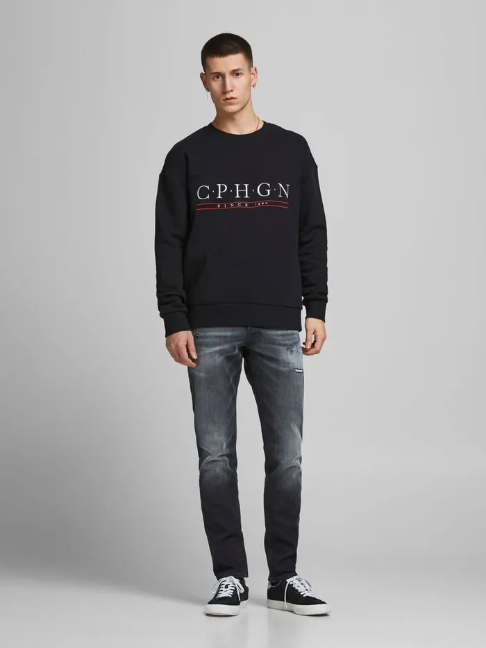 Slim Jeans JACK and JONES Mens GLENN ORIGINAL GE 737 SLIM FIT JEANS Blue Blue Denim