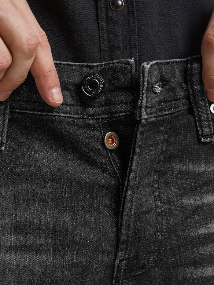 Slim Jeans JACK and JONES Mens GLENN ORIGINAL JJ 260 SLIM FIT JEANS Black Black Denim