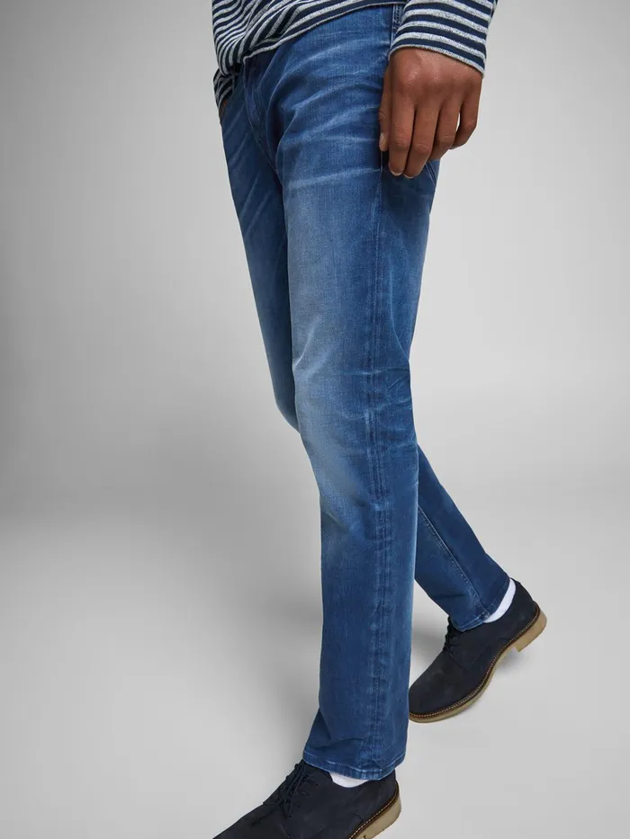 Slim Jeans JACK and JONES Mens TIM ORIGINAL JOS 519 SLIMSTRAIGHT FIT JEANS Blue Blue Denim