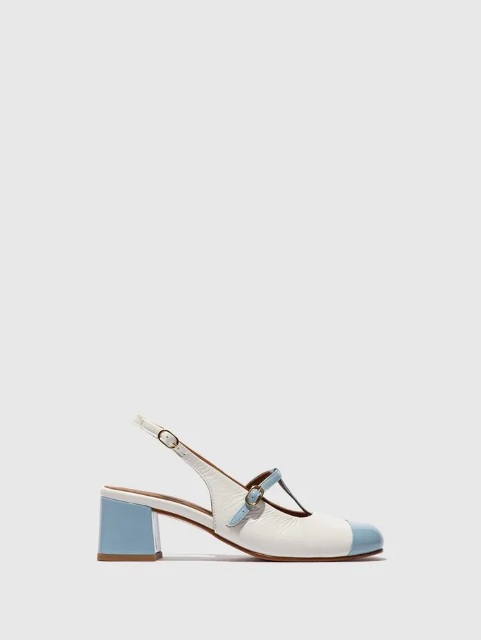 SlingBack Sandals SOLN083FLY SKY BLUEOFFWHITE Women Fly London Sandals