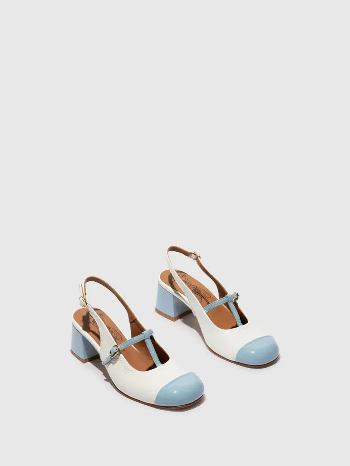 SlingBack Sandals SOLN083FLY SKY BLUEOFFWHITE Women Fly London Sandals